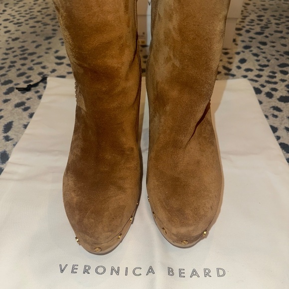 VERONICA BEARD Daxi Suede Shearling-Lined Booties - Size 8.5 M - Picture 6 of 10